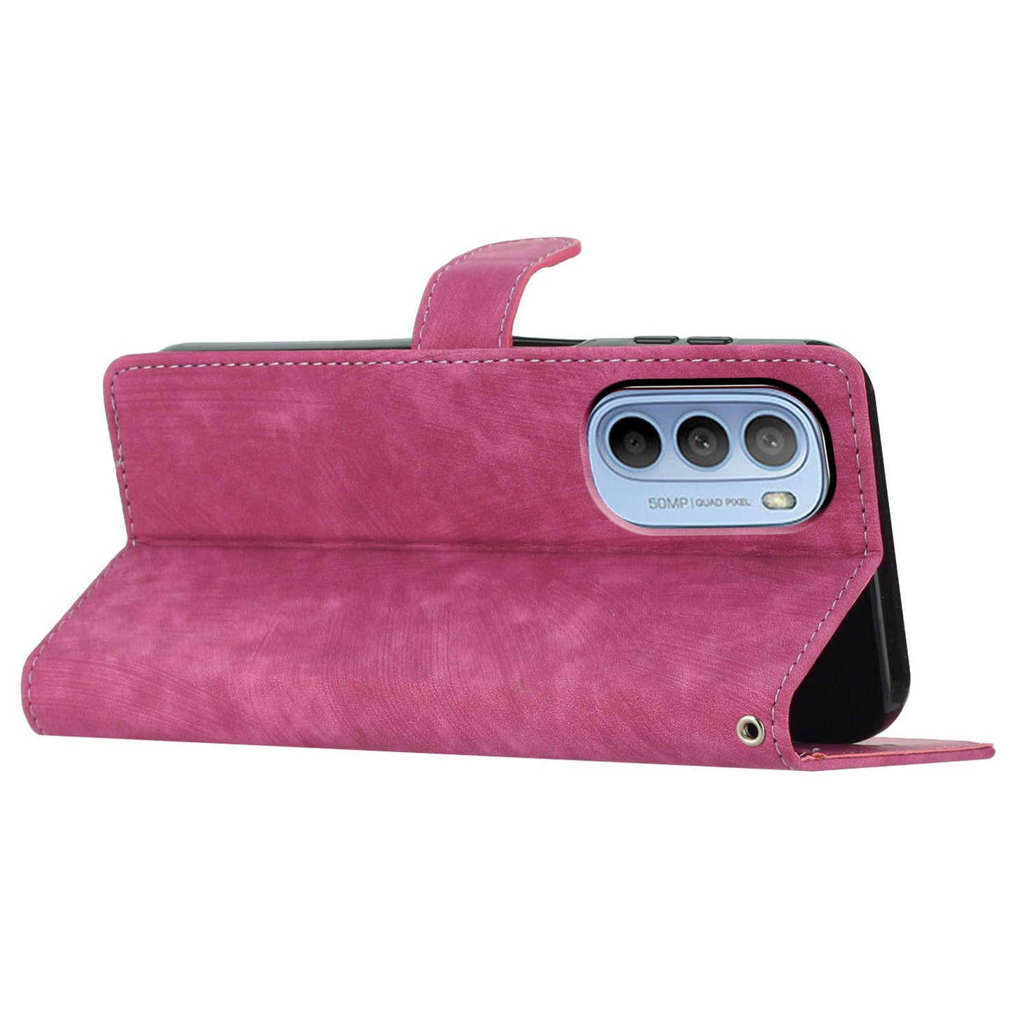 For Motorola Moto G52 4G / G82 5G Skin-touch Leather Wallet Shell Folding Stand Phone Case