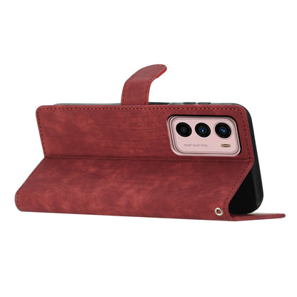 For Motorola Moto G42 4G Anti-Drop PU Leather Cover Skin-Touch Wallet Phone Case with Stand