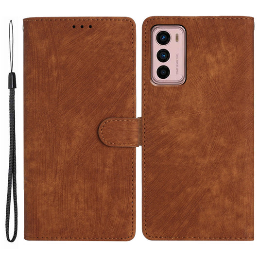 For Motorola Moto G42 4G Anti-Drop PU Leather Cover Skin-Touch Wallet Phone Case with Stand
