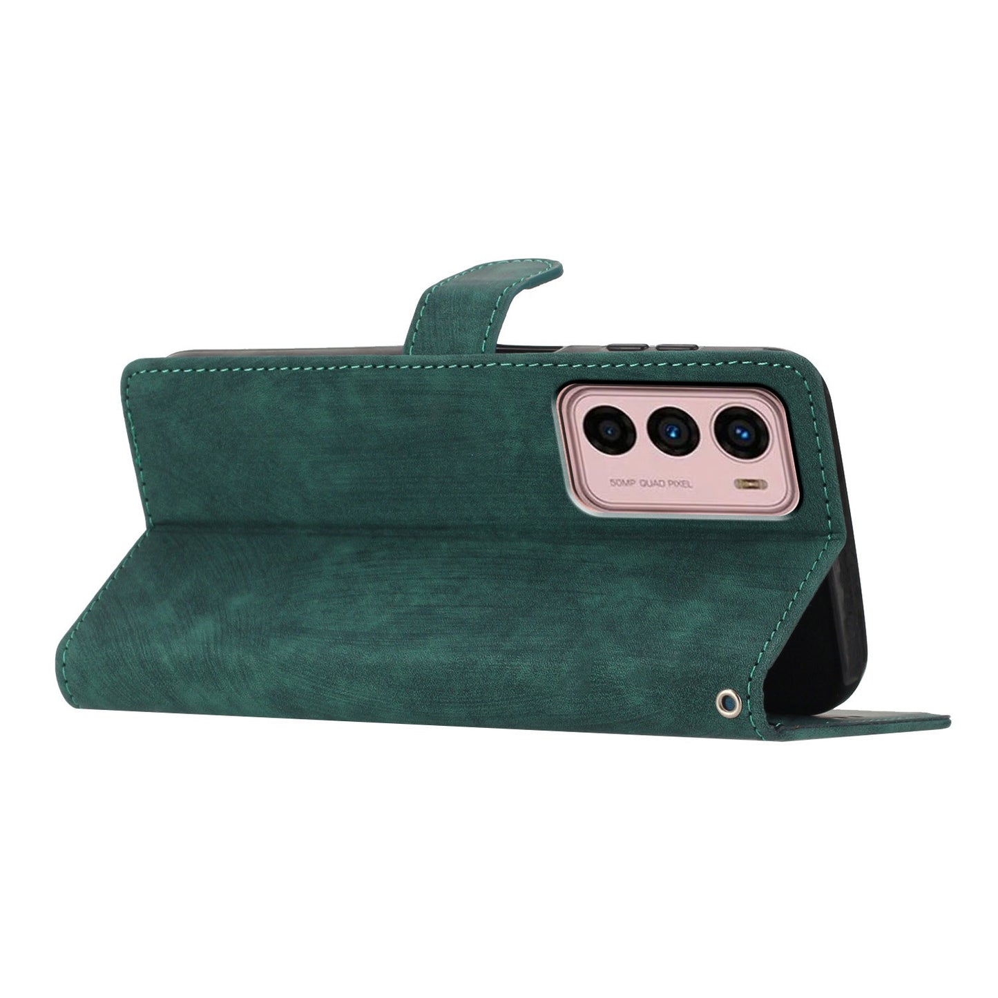 For Motorola Moto G42 4G Anti-Drop PU Leather Cover Skin-Touch Wallet Phone Case with Stand