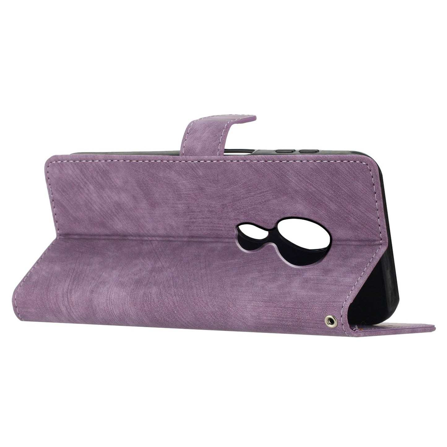 For Motorola Moto G9 (India) / G9 Play / E7 Plus PU Leather Protective Cover Skin-touch Phone Wallet Stand Case