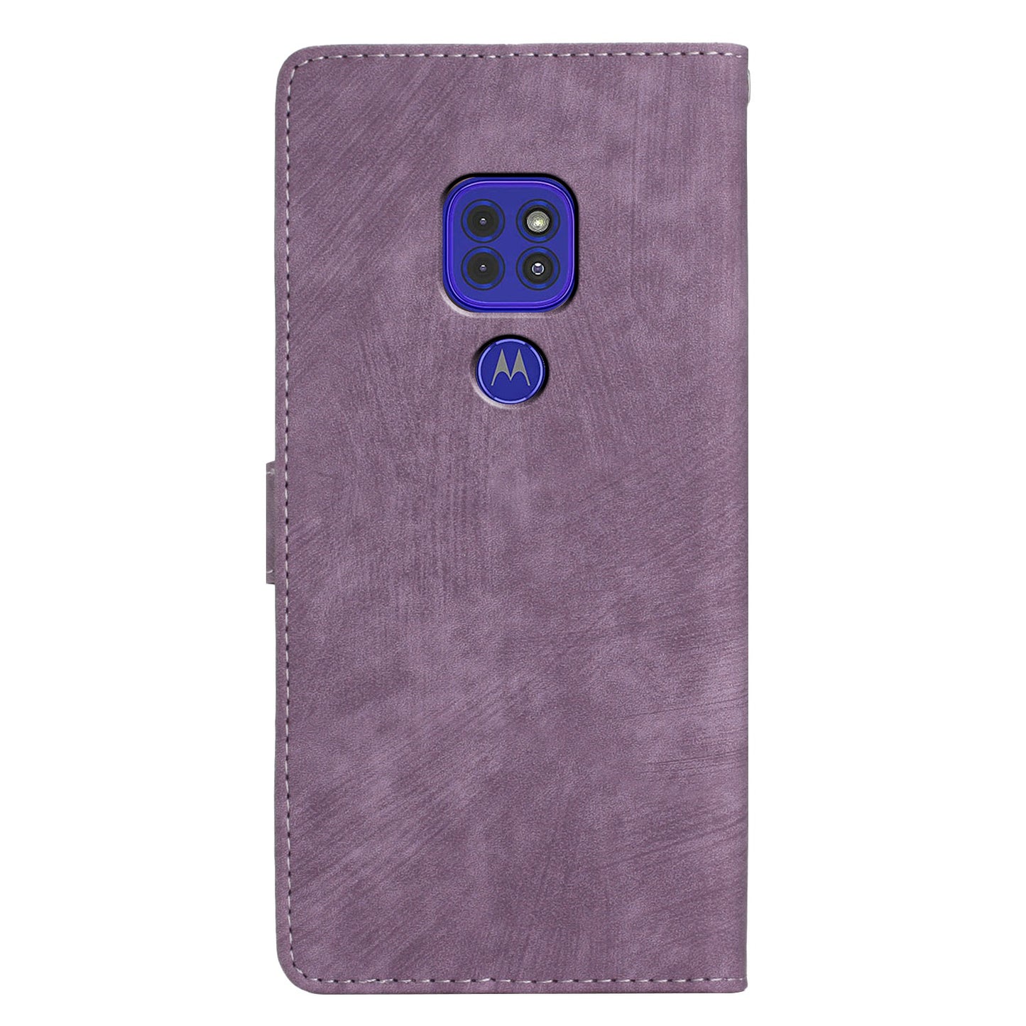 For Motorola Moto G9 (India) / G9 Play / E7 Plus PU Leather Protective Cover Skin-touch Phone Wallet Stand Case