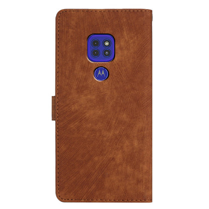 For Motorola Moto G9 (India) / G9 Play / E7 Plus PU Leather Protective Cover Skin-touch Phone Wallet Stand Case