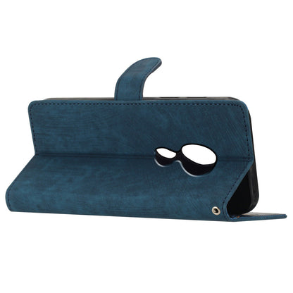 For Motorola Moto G9 (India) / G9 Play / E7 Plus PU Leather Protective Cover Skin-touch Phone Wallet Stand Case