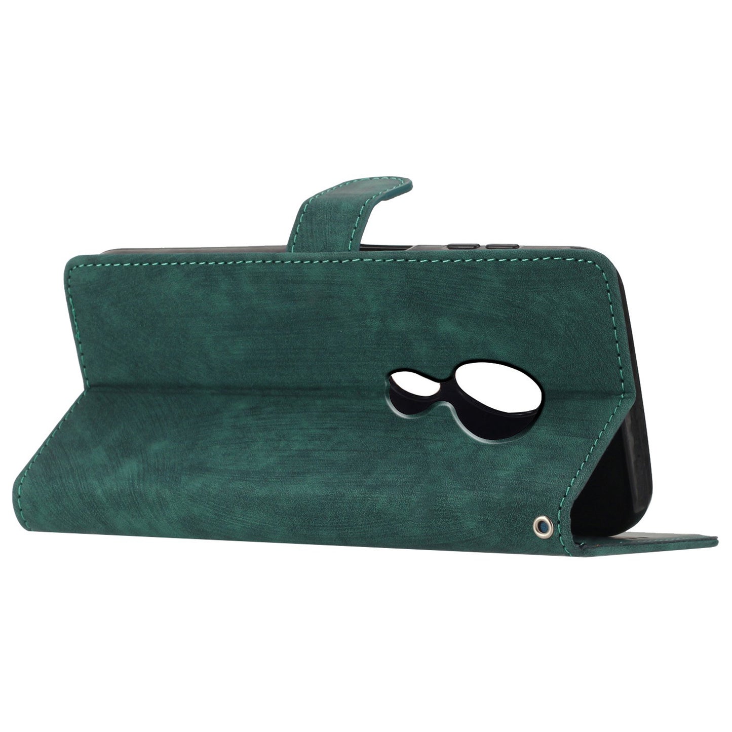 For Motorola Moto G9 (India) / G9 Play / E7 Plus PU Leather Protective Cover Skin-touch Phone Wallet Stand Case