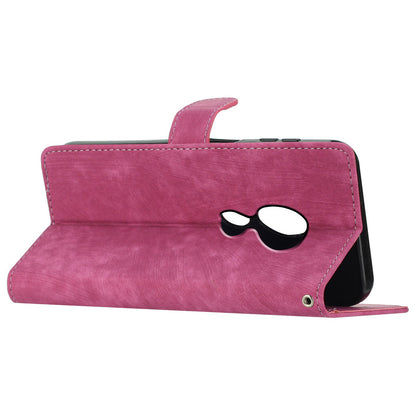 For Motorola Moto G9 (India) / G9 Play / E7 Plus PU Leather Protective Cover Skin-touch Phone Wallet Stand Case