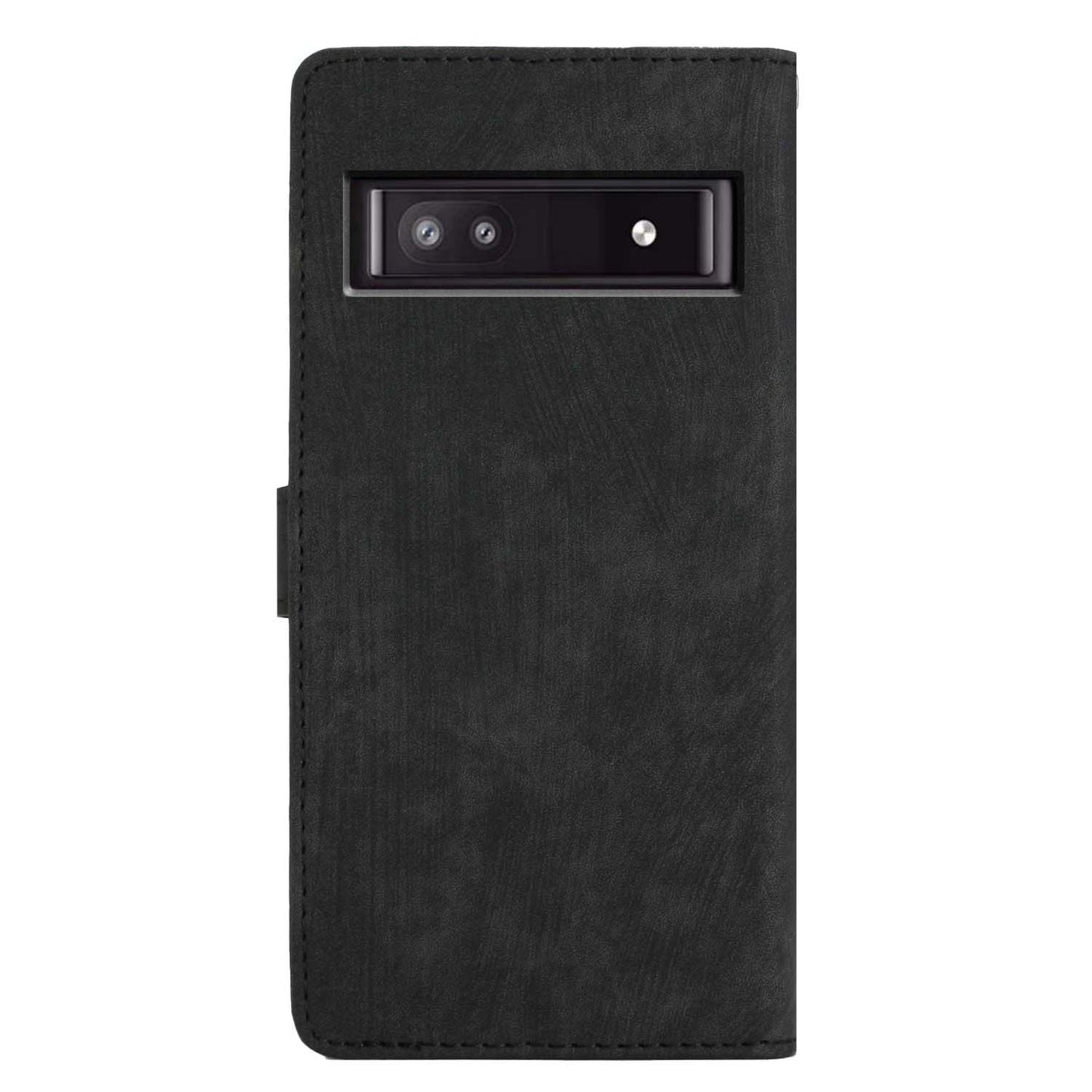 For Google Pixel 7a Wallet Phone Case Anti-Scratch PU Leather Cover Skin-Touch Stand Cell Phone Shell