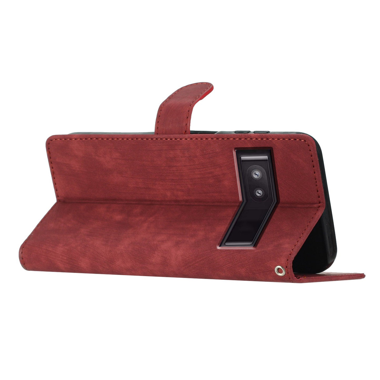 For Google Pixel 7a Wallet Phone Case Anti-Scratch PU Leather Cover Skin-Touch Stand Cell Phone Shell