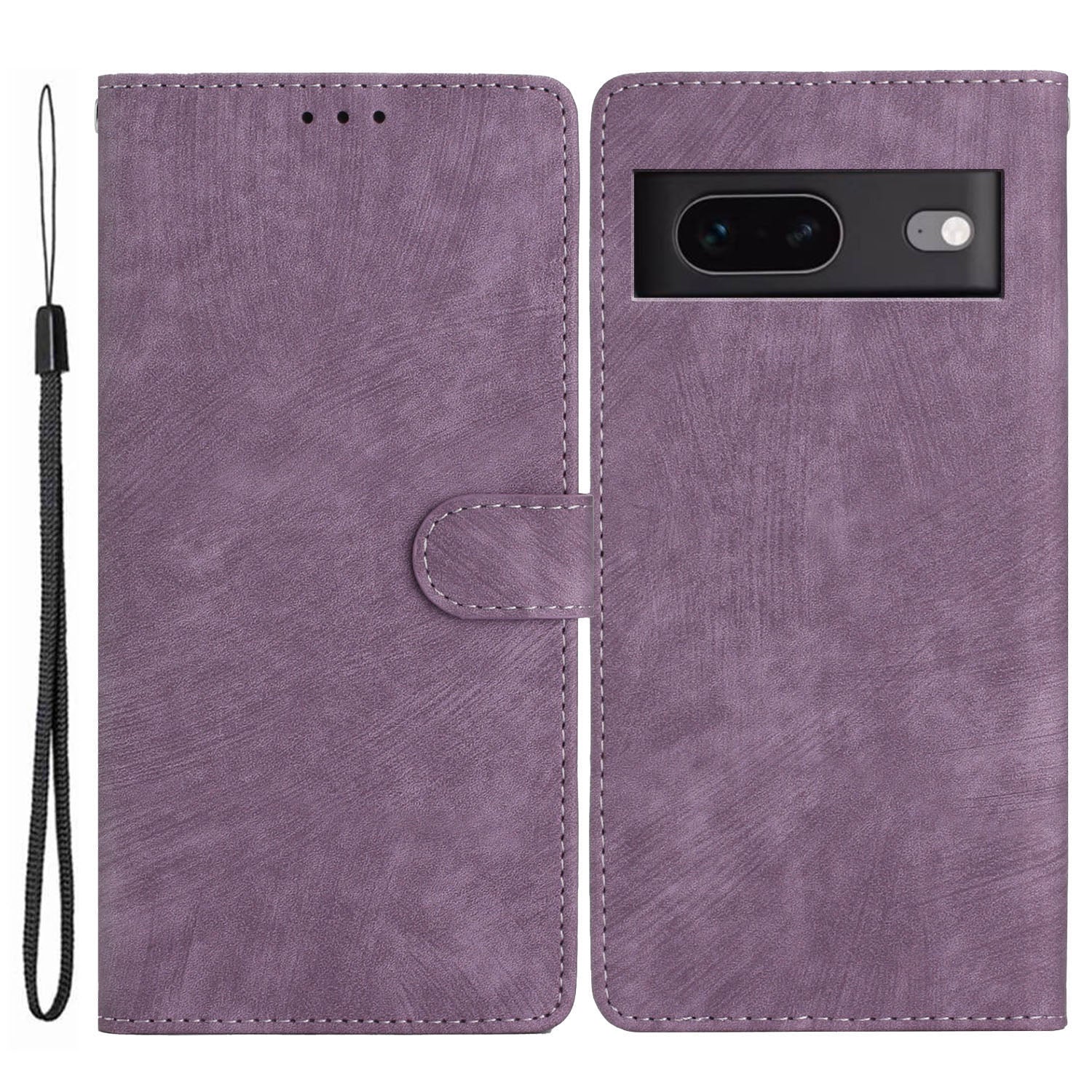 For Google Pixel 7 5G Phone Case Shockproof PU Leather Flip Cover Skin-Touch Wallet Phone Shell