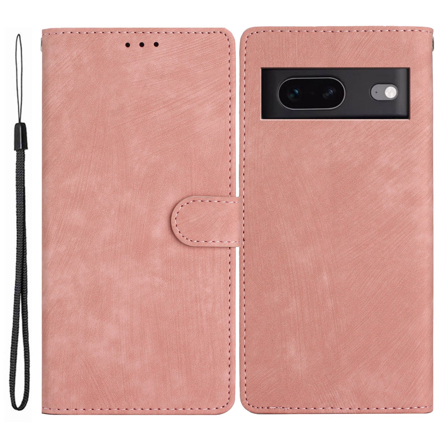 For Google Pixel 7 5G Phone Case Shockproof PU Leather Flip Cover Skin-Touch Wallet Phone Shell