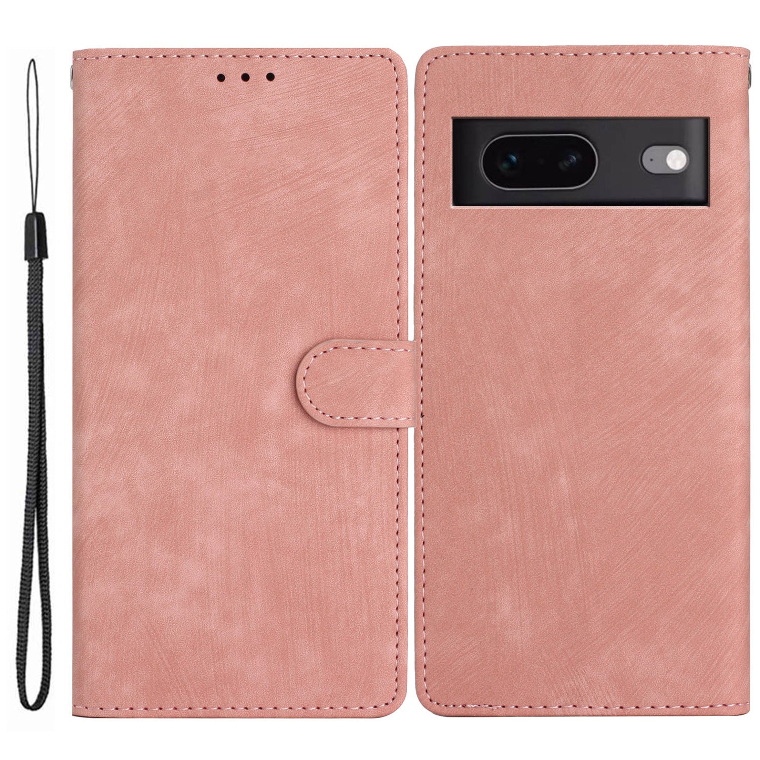 For Google Pixel 7 5G Phone Case Shockproof PU Leather Flip Cover Skin-Touch Wallet Phone Shell