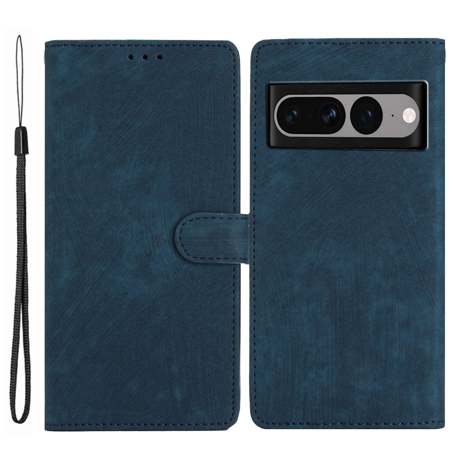 For Google Pixel 7 Pro 5G PU Leather+TPU Wallet Cover Skin-touch Stand Magnetic Phone Case