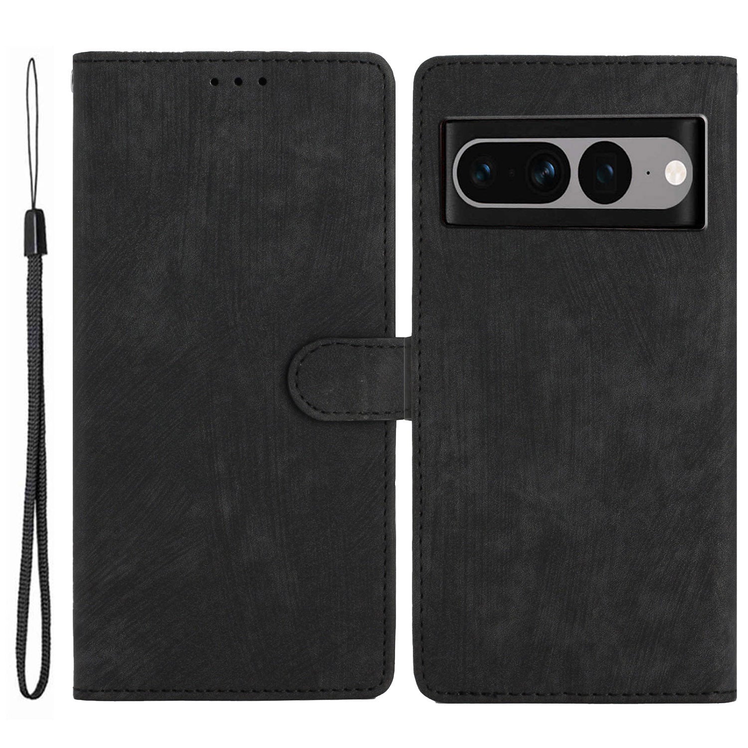 For Google Pixel 7 Pro 5G PU Leather+TPU Wallet Cover Skin-touch Stand Magnetic Phone Case