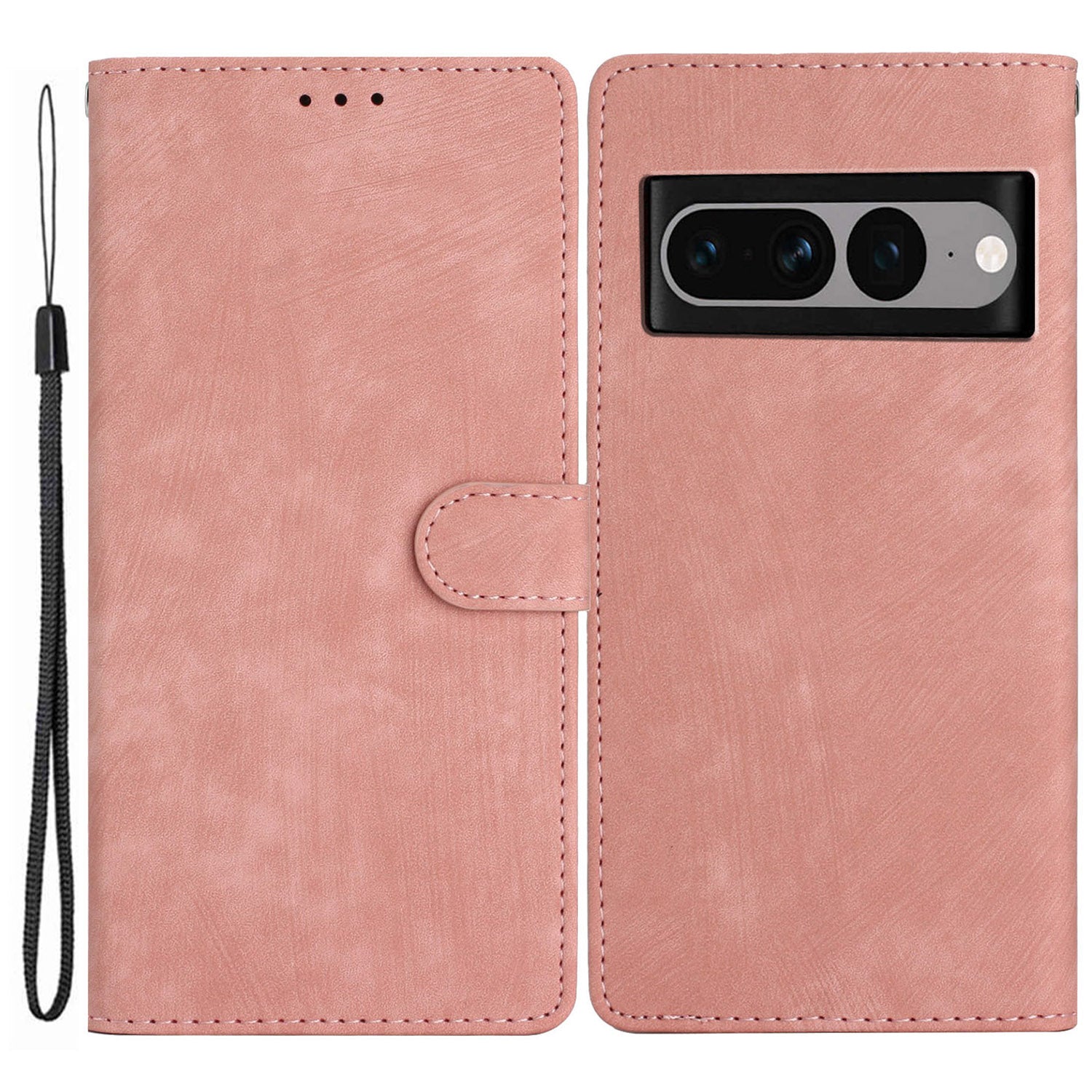 For Google Pixel 7 Pro 5G PU Leather+TPU Wallet Cover Skin-touch Stand Magnetic Phone Case