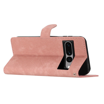 For Google Pixel 7 Pro 5G PU Leather+TPU Wallet Cover Skin-touch Stand Magnetic Phone Case