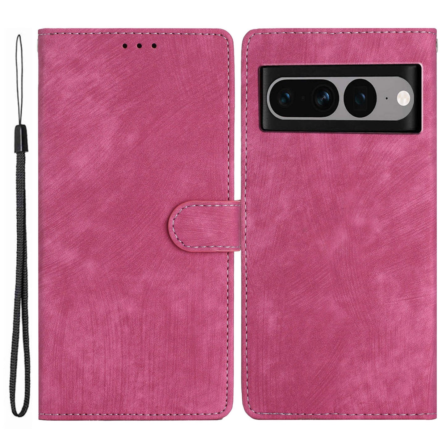For Google Pixel 7 Pro 5G PU Leather+TPU Wallet Cover Skin-touch Stand Magnetic Phone Case