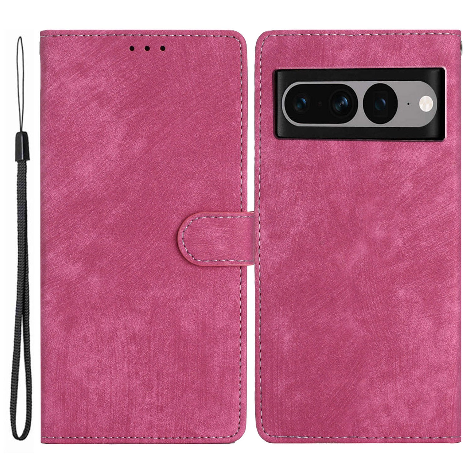 For Google Pixel 7 Pro 5G PU Leather+TPU Wallet Cover Skin-touch Stand Magnetic Phone Case