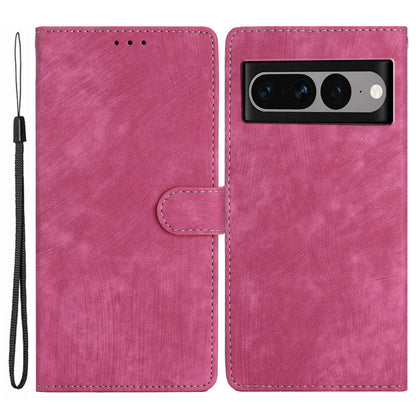 For Google Pixel 7 Pro 5G PU Leather+TPU Wallet Cover Skin-touch Stand Magnetic Phone Case