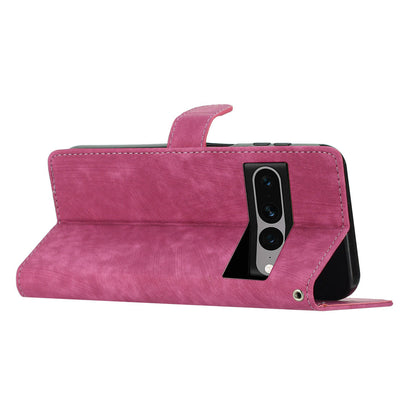 For Google Pixel 7 Pro 5G PU Leather+TPU Wallet Cover Skin-touch Stand Magnetic Phone Case
