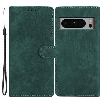 For Google Pixel 8 Pro Anti-Fingerprint PU Leather Wallet Cover Skin-Touch Stand Cell Phone Case