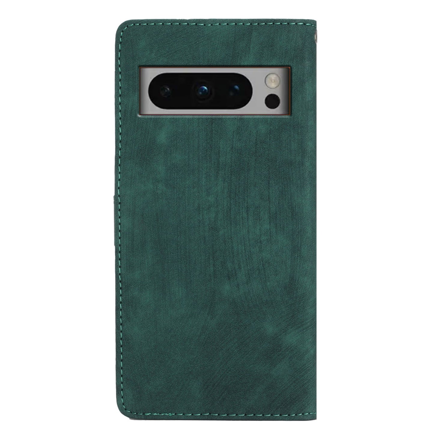For Google Pixel 8 Pro Anti-Fingerprint PU Leather Wallet Cover Skin-Touch Stand Cell Phone Case
