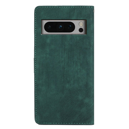 For Google Pixel 8 Pro Anti-Fingerprint PU Leather Wallet Cover Skin-Touch Stand Cell Phone Case