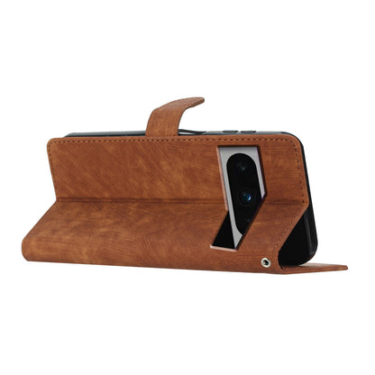 For Google Pixel 8 Pro Anti-Fingerprint PU Leather Wallet Cover Skin-Touch Stand Cell Phone Case