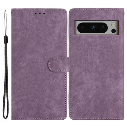 For Google Pixel 8 Pro Anti-Fingerprint PU Leather Wallet Cover Skin-Touch Stand Cell Phone Case