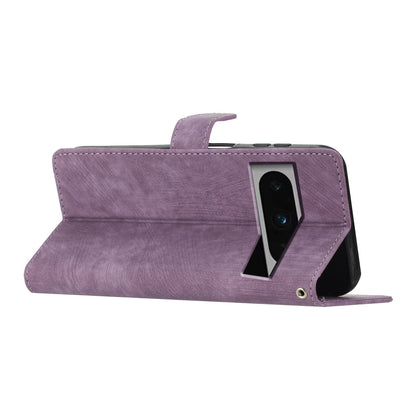 For Google Pixel 8 Pro Anti-Fingerprint PU Leather Wallet Cover Skin-Touch Stand Cell Phone Case