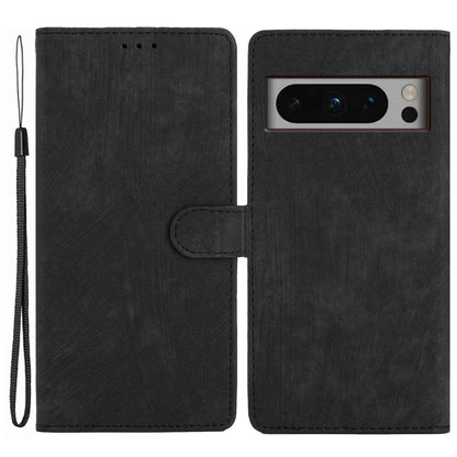 For Google Pixel 8 Pro Anti-Fingerprint PU Leather Wallet Cover Skin-Touch Stand Cell Phone Case
