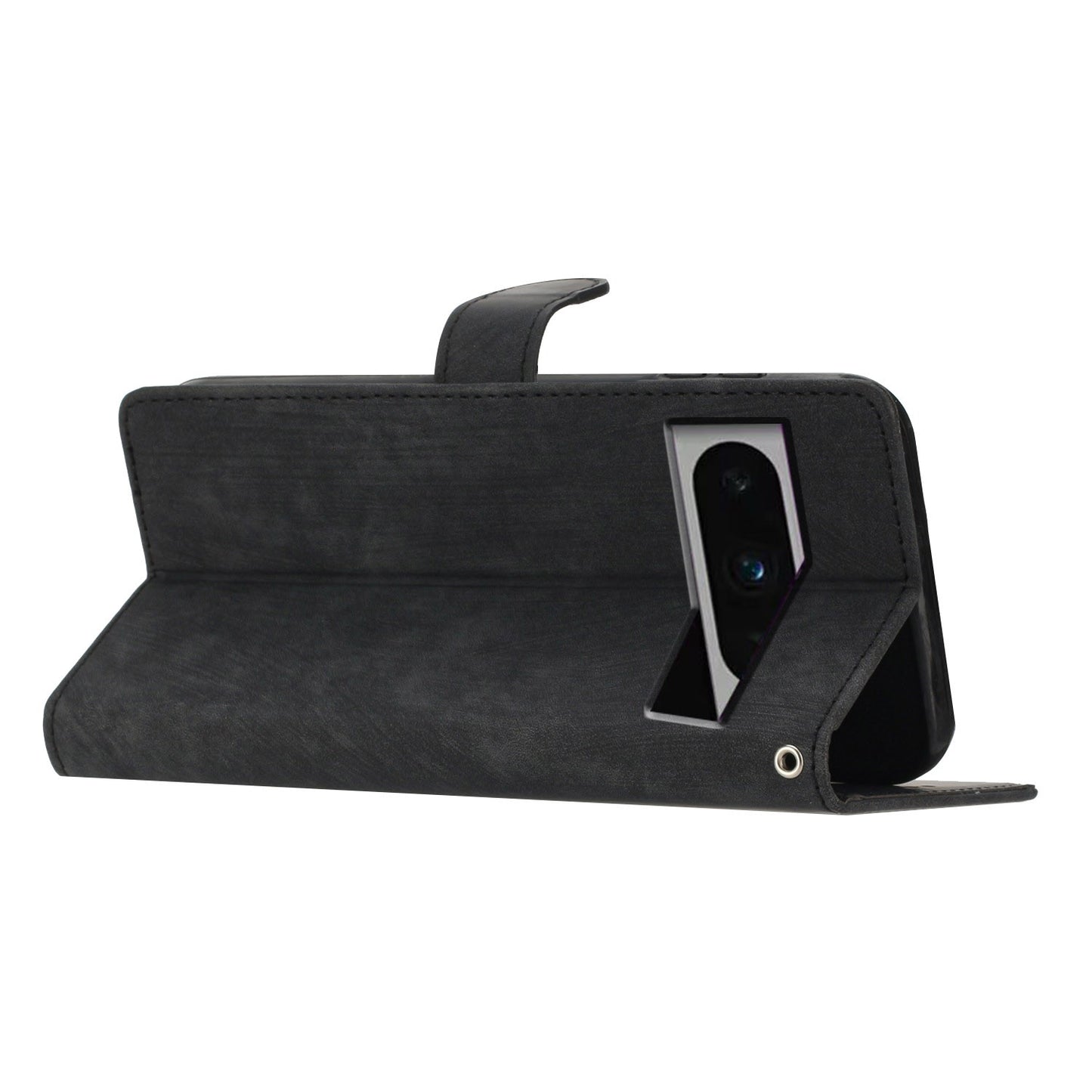 For Google Pixel 8 Pro Anti-Fingerprint PU Leather Wallet Cover Skin-Touch Stand Cell Phone Case