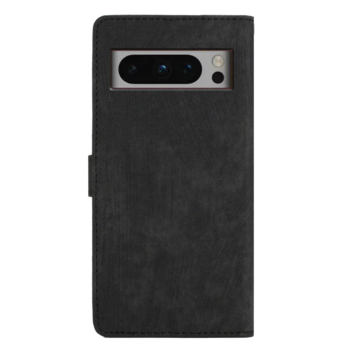 For Google Pixel 8 Pro Anti-Fingerprint PU Leather Wallet Cover Skin-Touch Stand Cell Phone Case