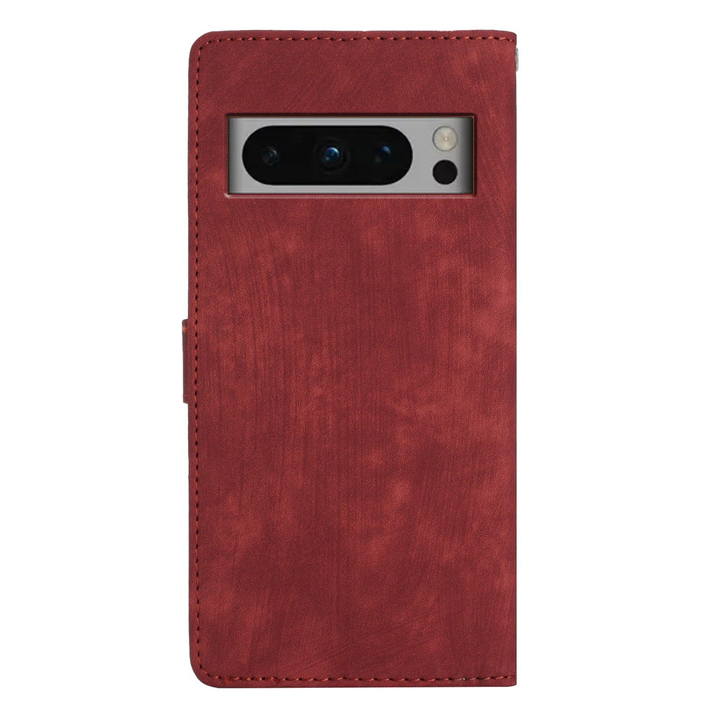 For Google Pixel 8 Pro Anti-Fingerprint PU Leather Wallet Cover Skin-Touch Stand Cell Phone Case