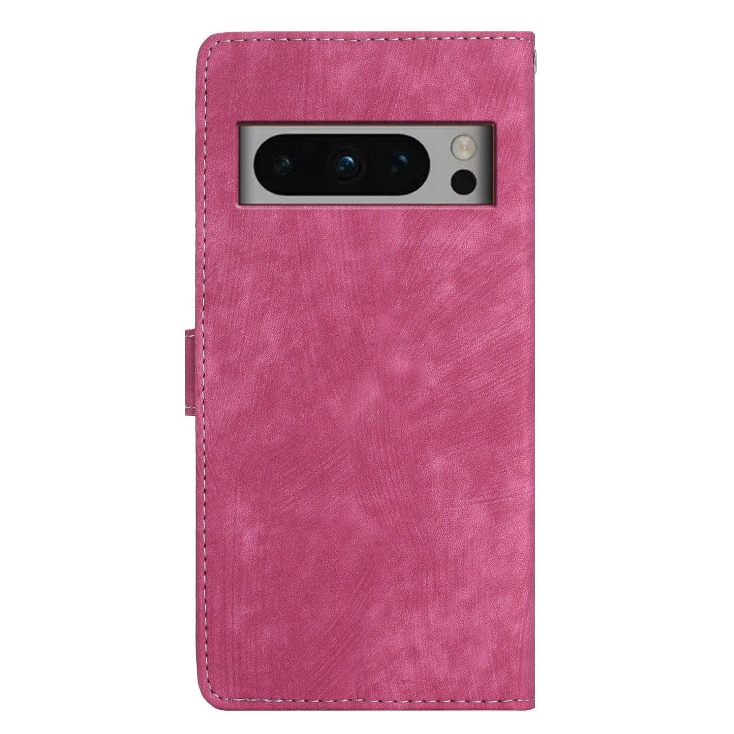 For Google Pixel 8 Pro Anti-Fingerprint PU Leather Wallet Cover Skin-Touch Stand Cell Phone Case