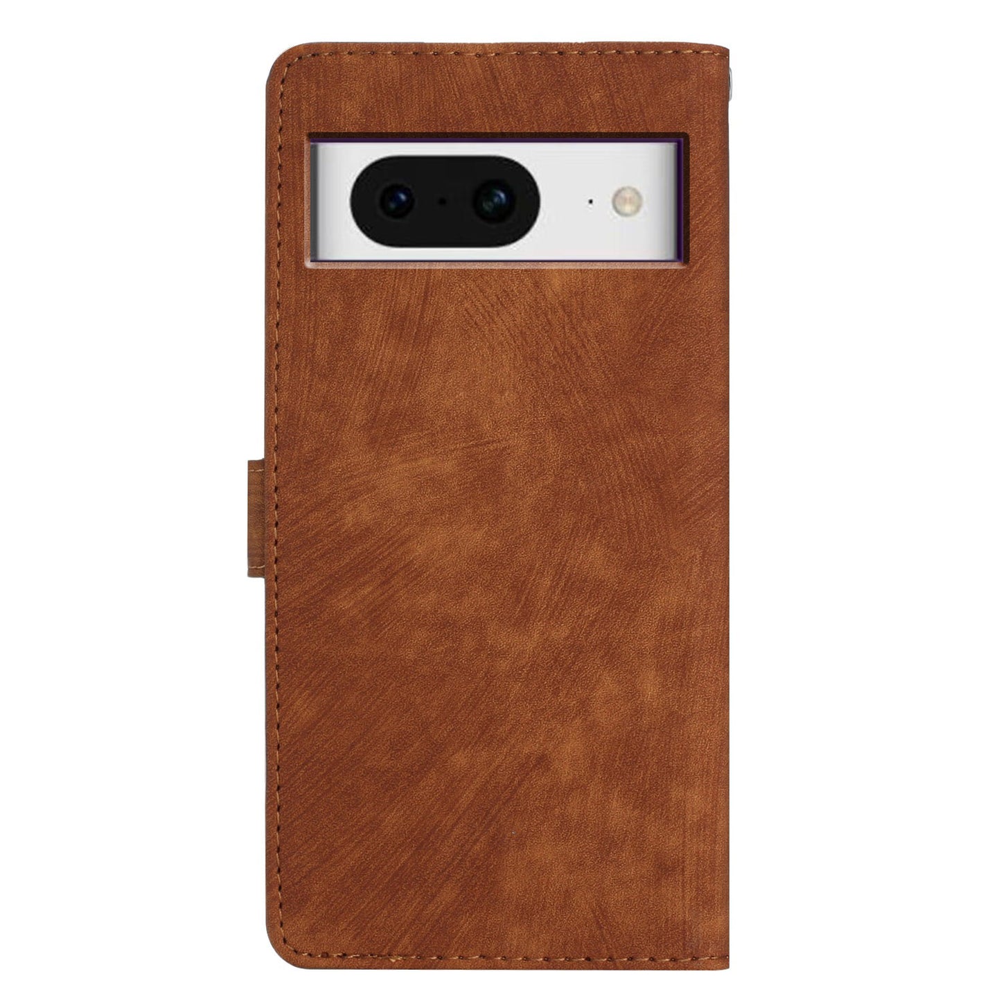 For Google Pixel 8 Solid Color Skin-touch Stand Leather Wallet Cover Cell Phone Case