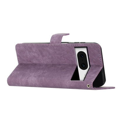 For Google Pixel 8 Solid Color Skin-touch Stand Leather Wallet Cover Cell Phone Case