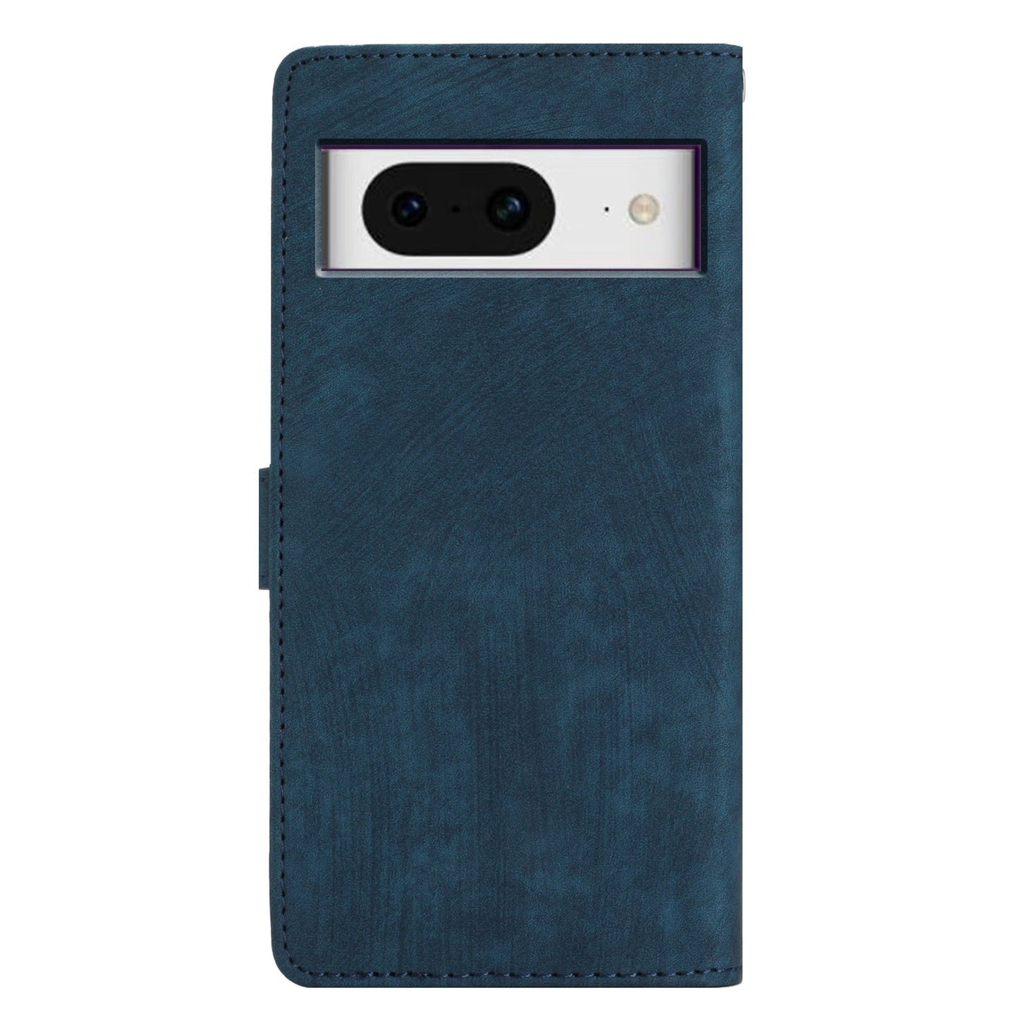 For Google Pixel 8 Solid Color Skin-touch Stand Leather Wallet Cover Cell Phone Case