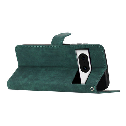 For Google Pixel 8 Solid Color Skin-touch Stand Leather Wallet Cover Cell Phone Case