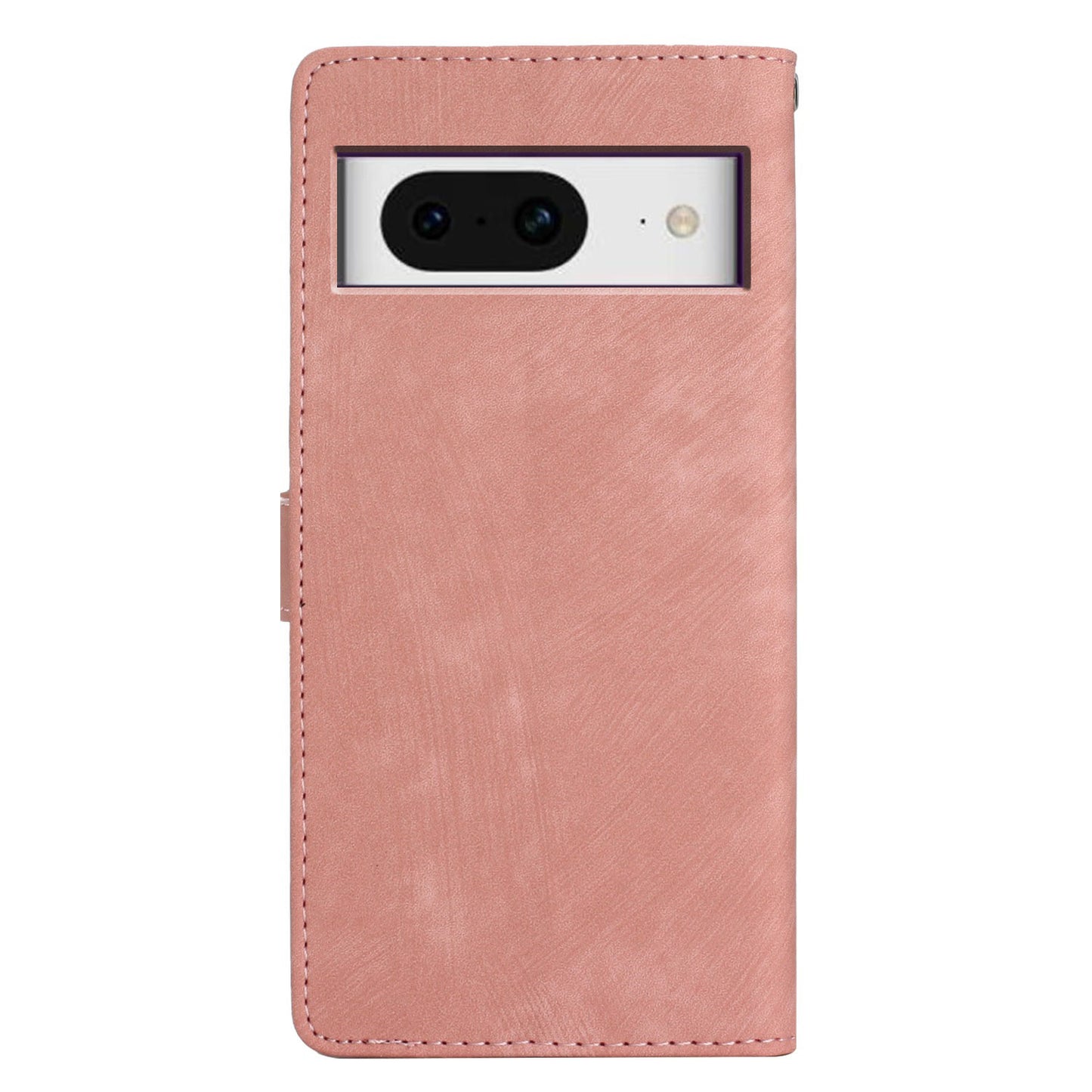 For Google Pixel 8 Solid Color Skin-touch Stand Leather Wallet Cover Cell Phone Case