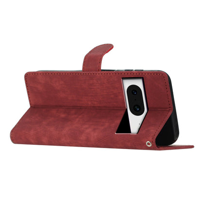 For Google Pixel 8 Solid Color Skin-touch Stand Leather Wallet Cover Cell Phone Case