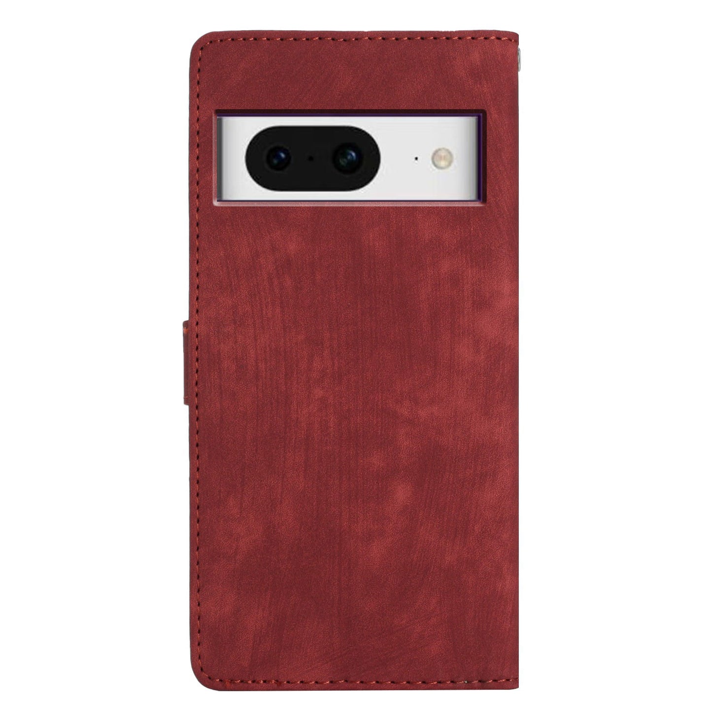 For Google Pixel 8 Solid Color Skin-touch Stand Leather Wallet Cover Cell Phone Case