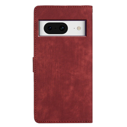 For Google Pixel 8 Solid Color Skin-touch Stand Leather Wallet Cover Cell Phone Case