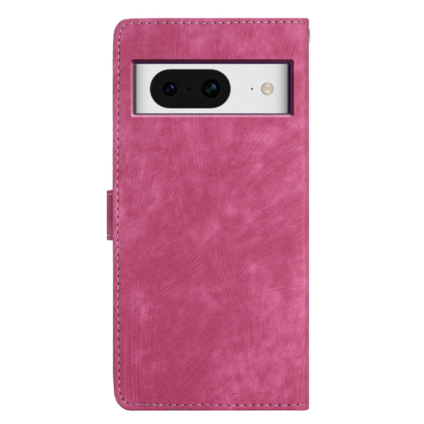 For Google Pixel 8 Solid Color Skin-touch Stand Leather Wallet Cover Cell Phone Case