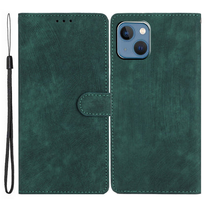 Anti-drop Phone Case for iPhone 13 6.1 inch , Skin-touch Leather Wallet Cover with Stand