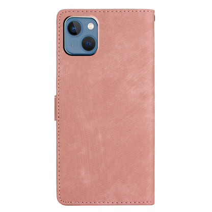 Anti-drop Phone Case for iPhone 13 6.1 inch , Skin-touch Leather Wallet Cover with Stand