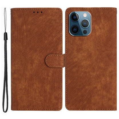 For iPhone 14 Pro Solid Color Skin-touch PU Leather Wallet Shell Anti-drop Stand Phone Case