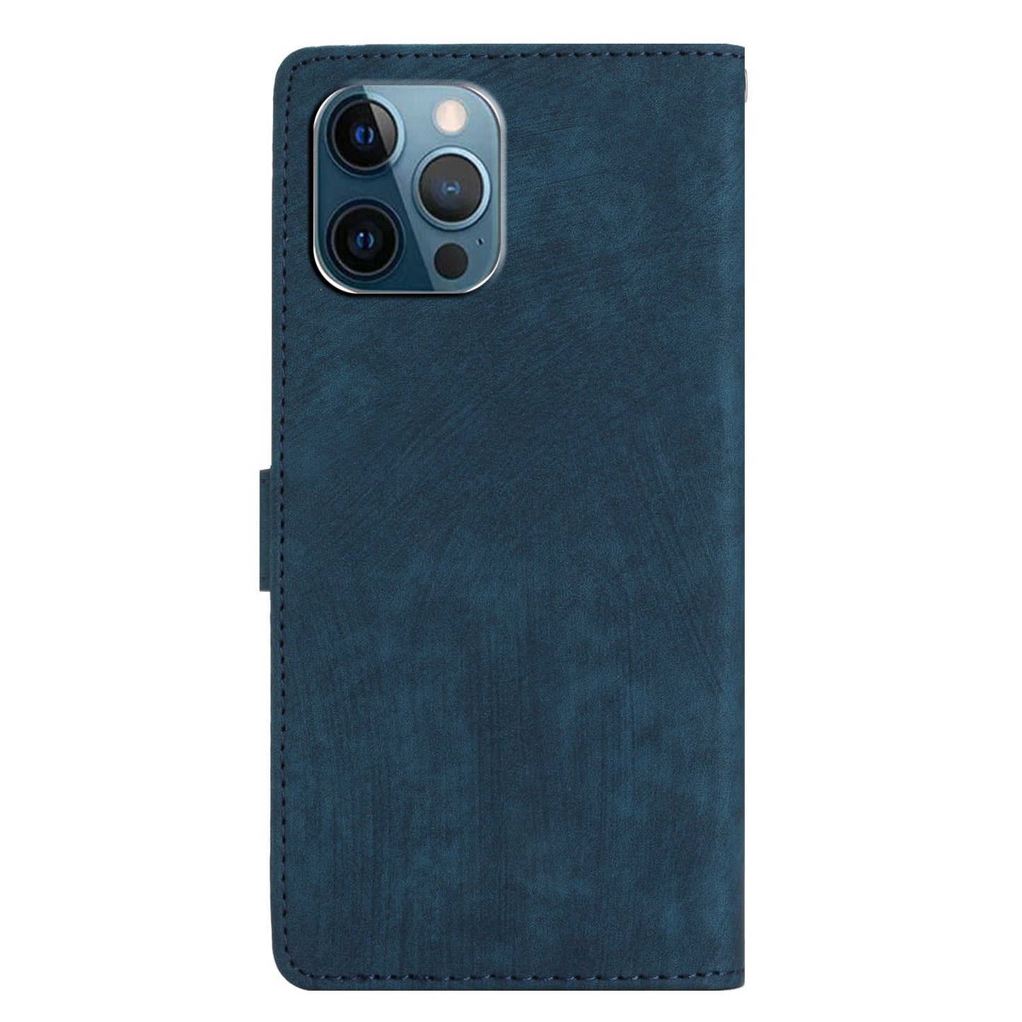 For iPhone 14 Pro Solid Color Skin-touch PU Leather Wallet Shell Anti-drop Stand Phone Case