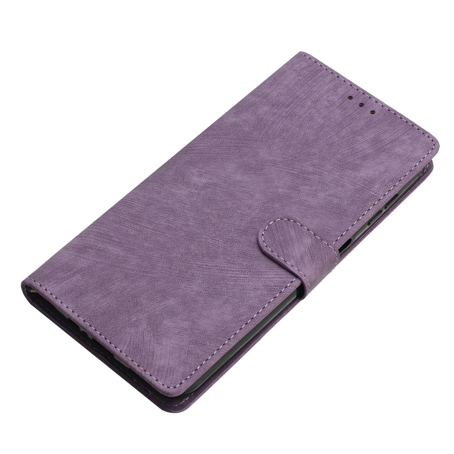 Wallet Shell for iPhone 14 Pro Max Solid Color Skin-touch PU Leather Anti-drop Stand Phone Case