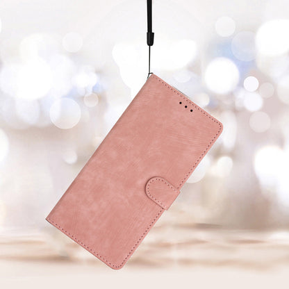 Wallet Shell for iPhone 14 Pro Max Solid Color Skin-touch PU Leather Anti-drop Stand Phone Case