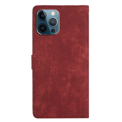 Wallet Shell for iPhone 14 Pro Max Solid Color Skin-touch PU Leather Anti-drop Stand Phone Case